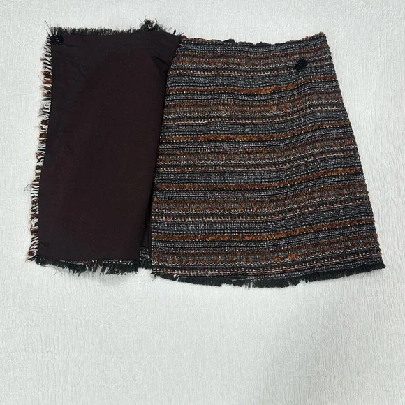 ✏️🍎Zara Girls Soft Collection A-line Wrap Tweed Skirt with adjustable waist - Picture 6 of 8